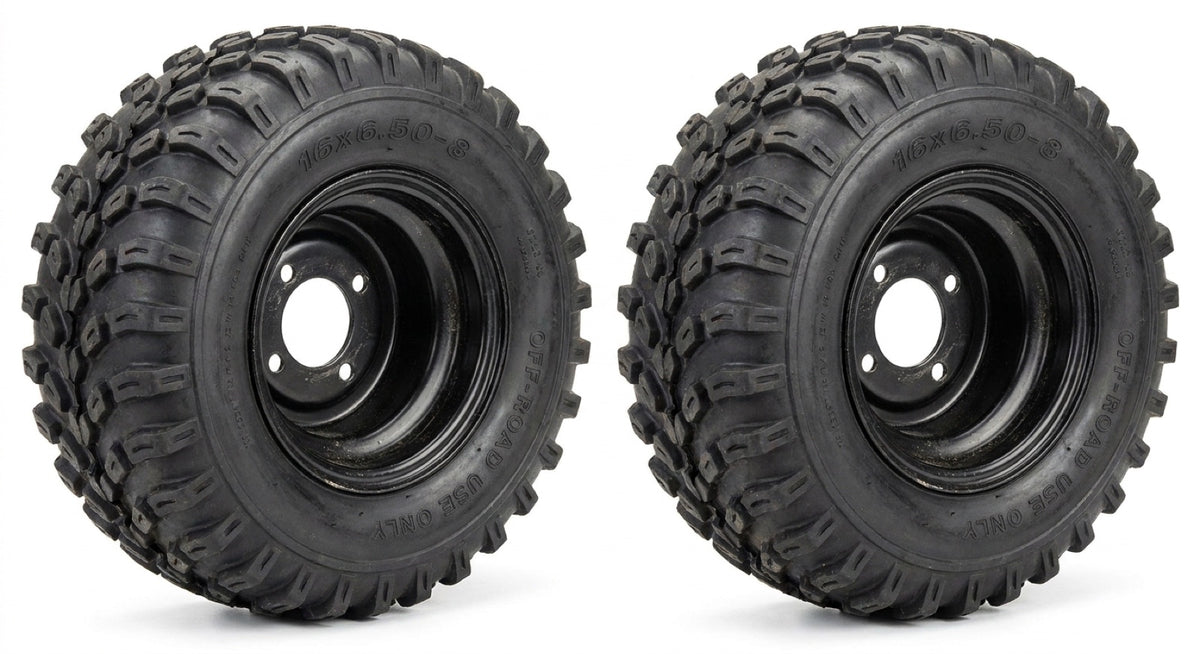 Kit 2 Pneus Off-Road 16x6.50-8 com Aro